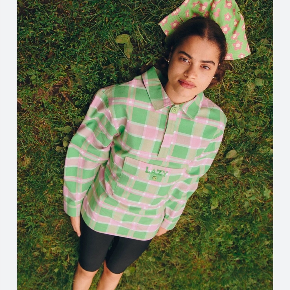 Lazy Oaf Plaid Flannel Unisex Popover Shirt